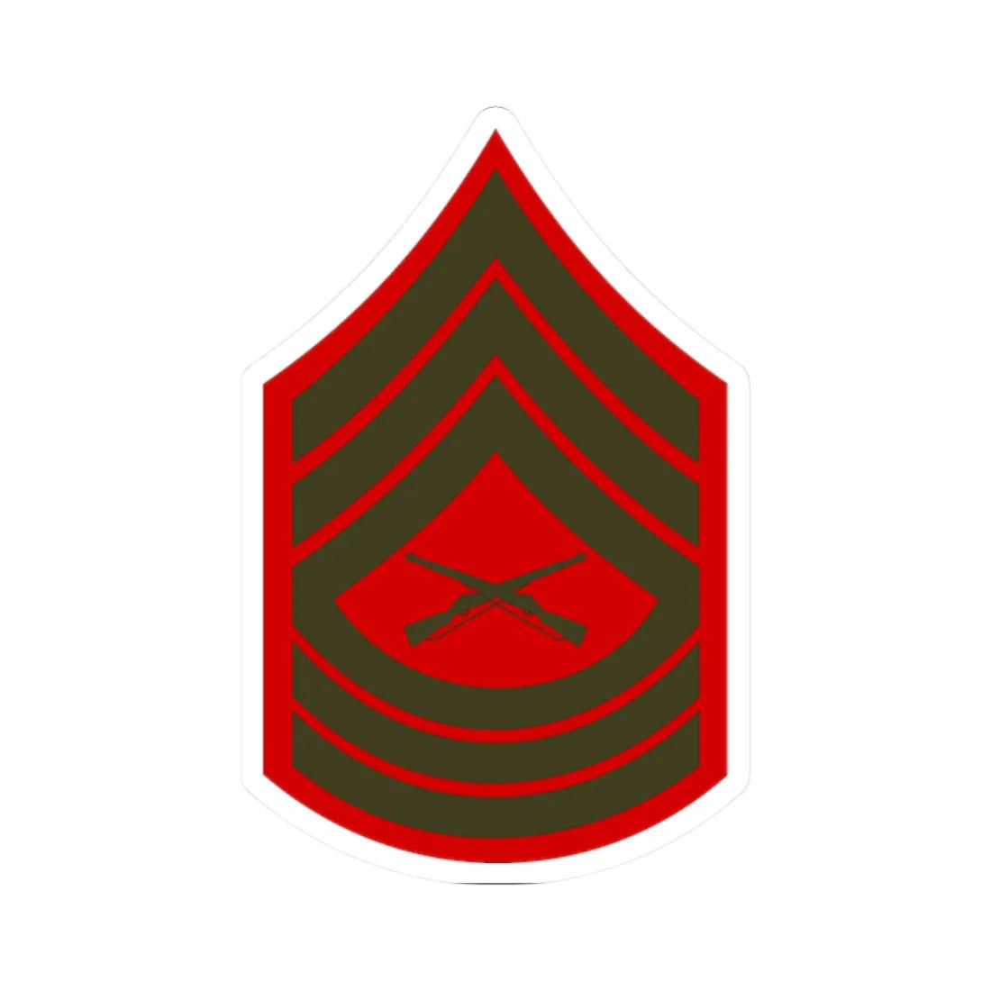 USMC E8 MSG Service (United States) (Military Rank) STICKER Vinyl Kiss-Cut Decal 2 Inch White - The Sticker Space