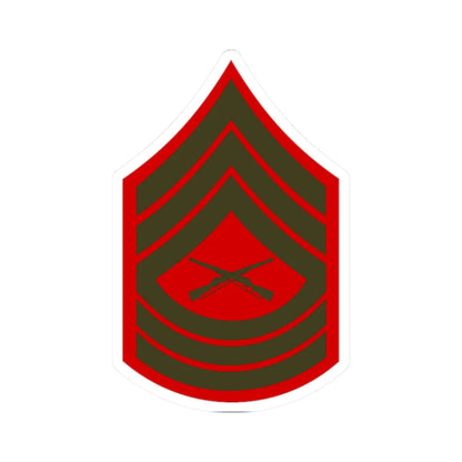 USMC E8 MSG Service (United States) (Military Rank) STICKER Vinyl Kiss-Cut Decal 2 Inch White - The Sticker Space