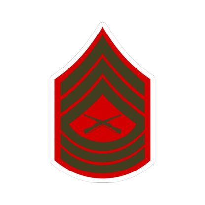 USMC E8 MSG Service (United States) (Military Rank) STICKER Vinyl Kiss-Cut Decal 3 Inch White - The Sticker Space