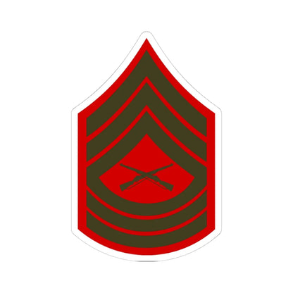 USMC E8 MSG Service (United States) (Military Rank) STICKER Vinyl Kiss-Cut Decal 4 Inch White - The Sticker Space