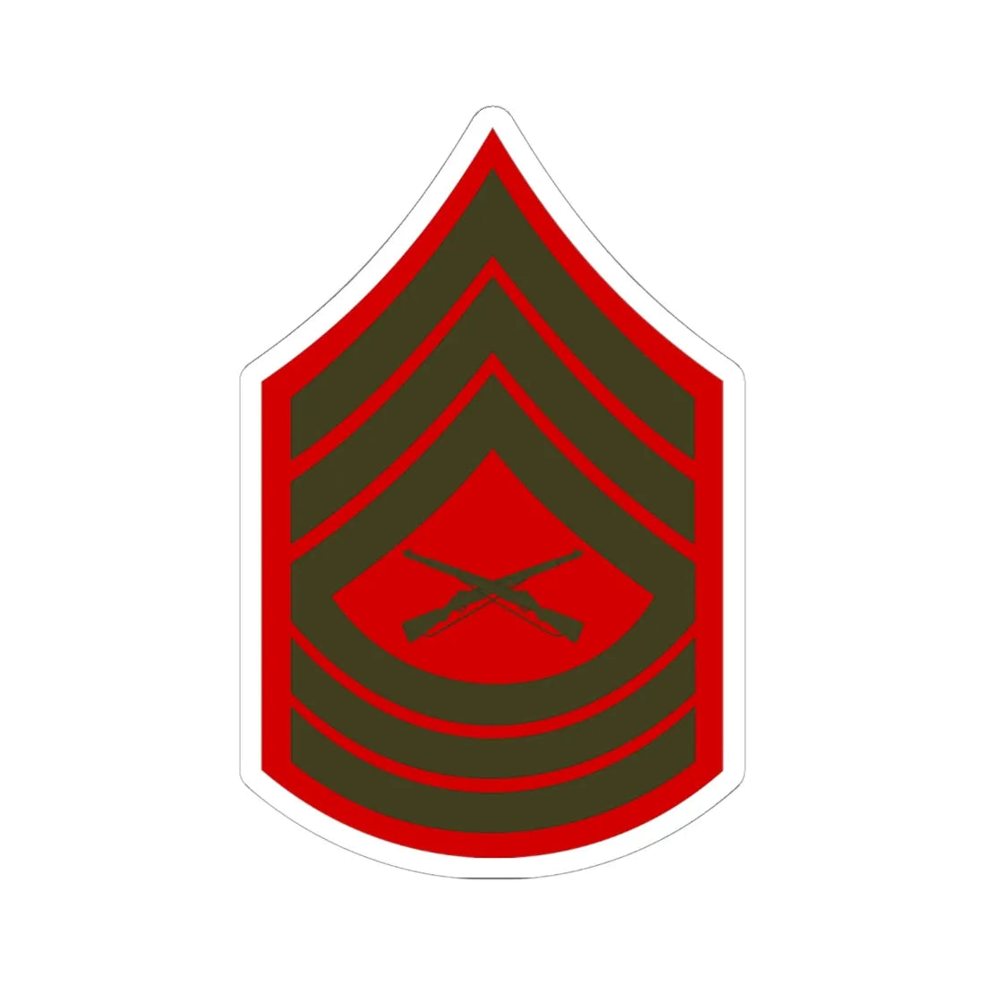 USMC E8 MSG Service (United States) (Military Rank) STICKER Vinyl Kiss-Cut Decal 6 Inch White - The Sticker Space