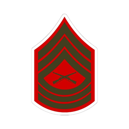 USMC E8 MSG Service (United States) (Military Rank) STICKER Vinyl Kiss-Cut Decal 6 Inch White - The Sticker Space