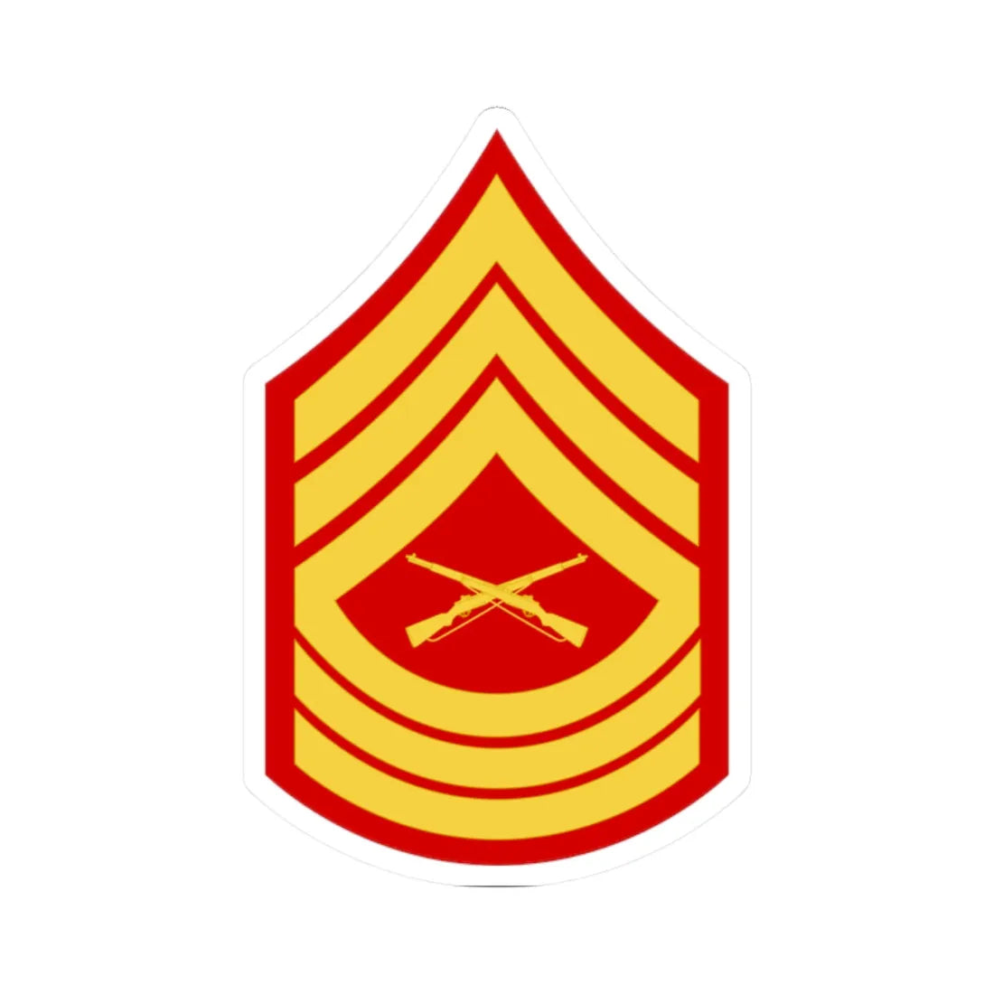 USMC E8 MSG (United States) (Military Rank) STICKER Vinyl Kiss-Cut Decal 2 Inch White - The Sticker Space