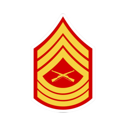 USMC E8 MSG (United States) (Military Rank) STICKER Vinyl Kiss-Cut Decal 2 Inch White - The Sticker Space