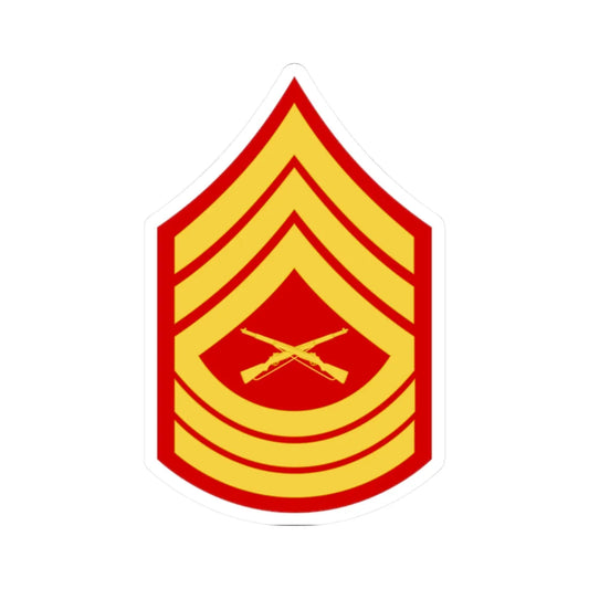 USMC E8 MSG (United States) (Military Rank) STICKER Vinyl Kiss-Cut Decal 2 Inch White - The Sticker Space