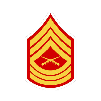 USMC E8 MSG (United States) (Military Rank) STICKER Vinyl Kiss-Cut Decal 3 Inch White - The Sticker Space