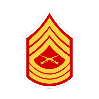 USMC E8 MSG (United States) (Military Rank) STICKER Vinyl Kiss-Cut Decal 4 Inch White - The Sticker Space