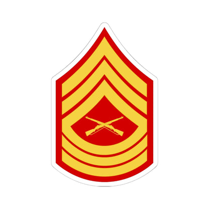 USMC E8 MSG (United States) (Military Rank) STICKER Vinyl Kiss-Cut Decal 6 Inch White - The Sticker Space