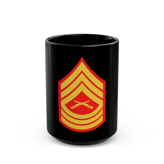 USMC E8 MSG (USMC) Black Coffee Mug-15oz-The Sticker Space