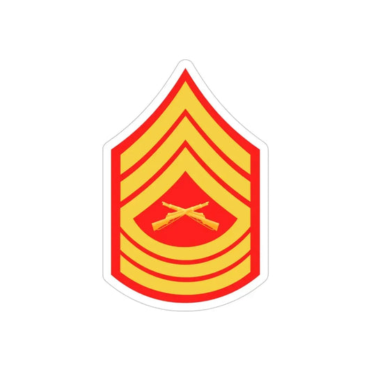 USMC E8 MSG (USMC) REVERSE PRINT Transparent Die-Cut STICKER 6 Inch Die-Cut Transparent - The Sticker Space