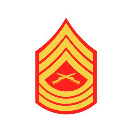 USMC E8 MSG (USMC) STICKER Vinyl Kiss-Cut Decal 2 Inch White - The Sticker Space