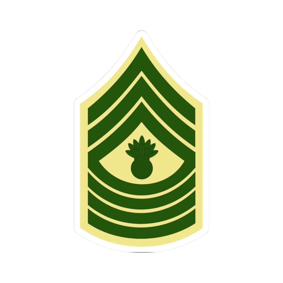 USMC E9 MGyS Class C (United States) (Military Rank) STICKER Vinyl Kiss-Cut Decal 2 Inch White - The Sticker Space