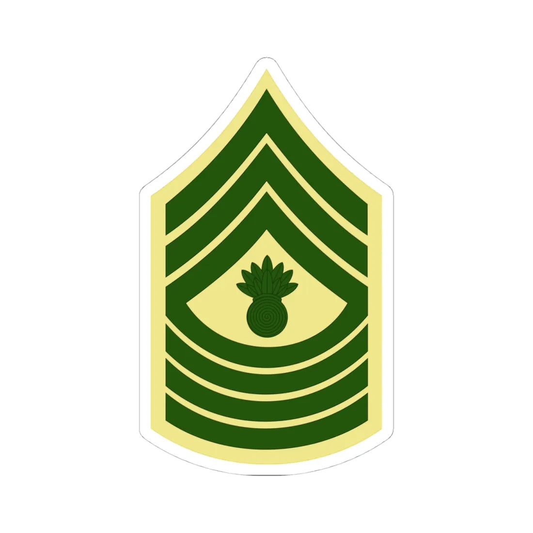 USMC E9 MGyS Class C (United States) (Military Rank) STICKER Vinyl Kiss-Cut Decal 4 Inch White - The Sticker Space