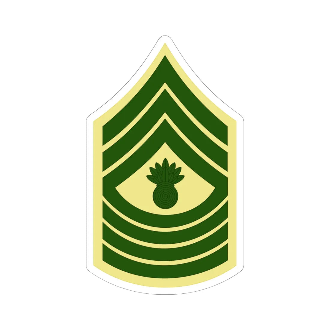 USMC E9 MGyS Class C (United States) (Military Rank) STICKER Vinyl Kiss-Cut Decal 6 Inch White - The Sticker Space