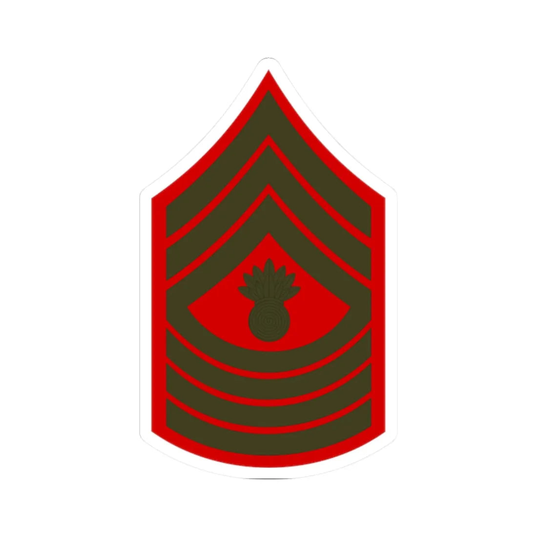 USMC E9 MGyS Service (United States) (Military Rank) STICKER Vinyl Kiss-Cut Decal 2 Inch White - The Sticker Space