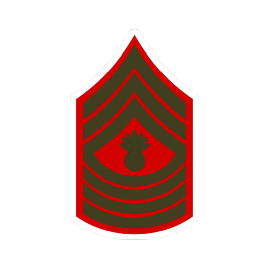 USMC E9 MGyS Service (United States) (Military Rank) STICKER Vinyl Kiss-Cut Decal 2 Inch White - The Sticker Space