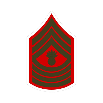 USMC E9 MGyS Service (United States) (Military Rank) STICKER Vinyl Kiss-Cut Decal 3 Inch White - The Sticker Space