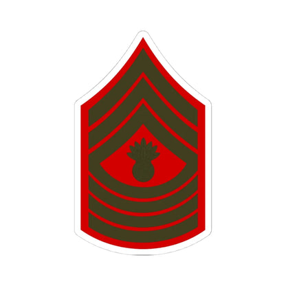 USMC E9 MGyS Service (United States) (Military Rank) STICKER Vinyl Kiss-Cut Decal 4 Inch White - The Sticker Space