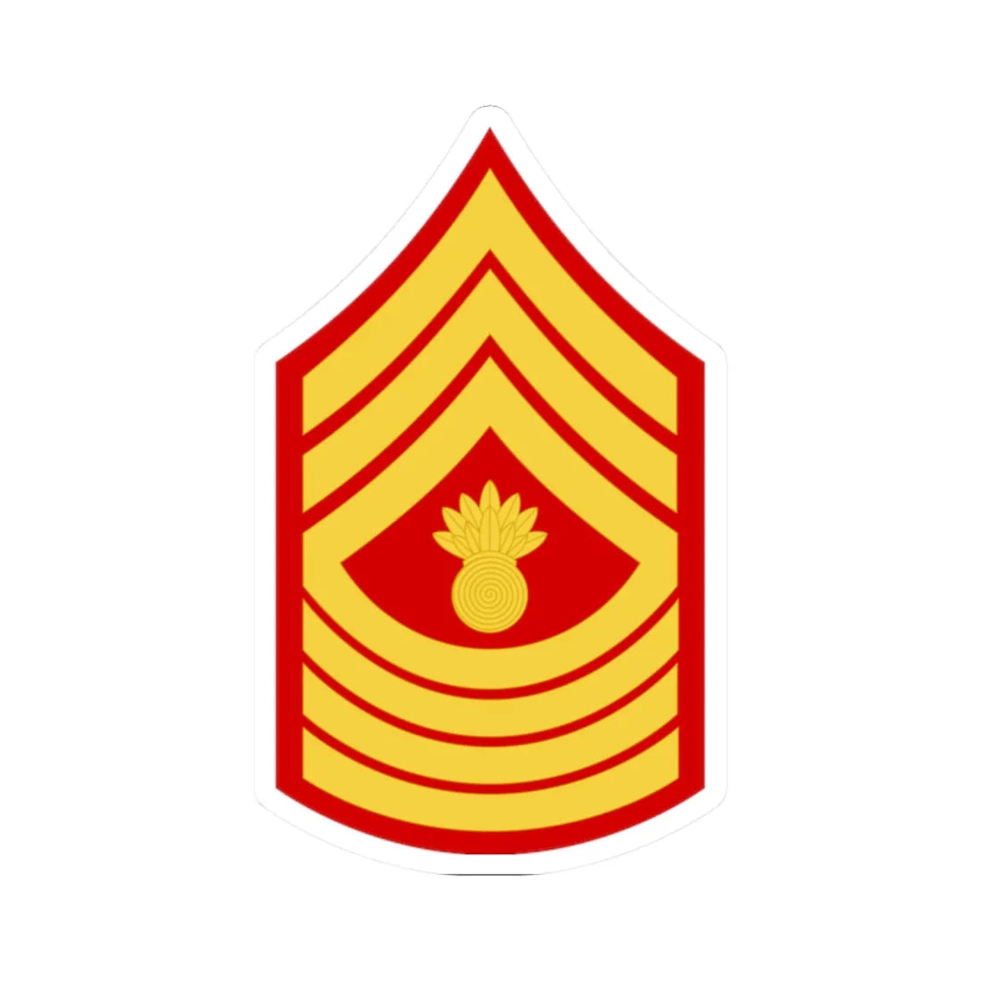 USMC E9 MGyS (United States) (Military Rank) STICKER Vinyl Kiss-Cut Decal 2 Inch White - The Sticker Space