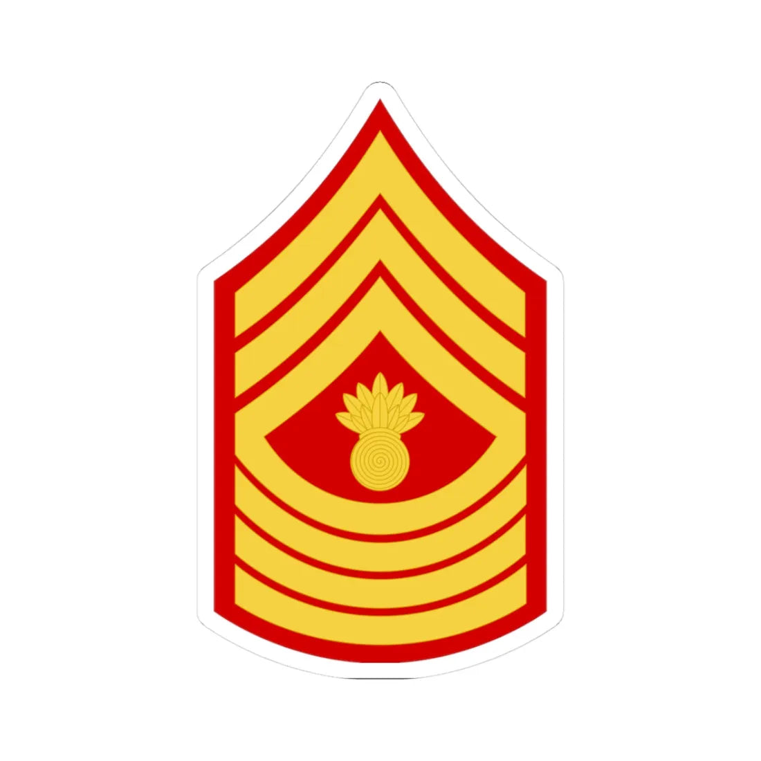 USMC E9 MGyS (United States) (Military Rank) STICKER Vinyl Kiss-Cut Decal 3 Inch White - The Sticker Space