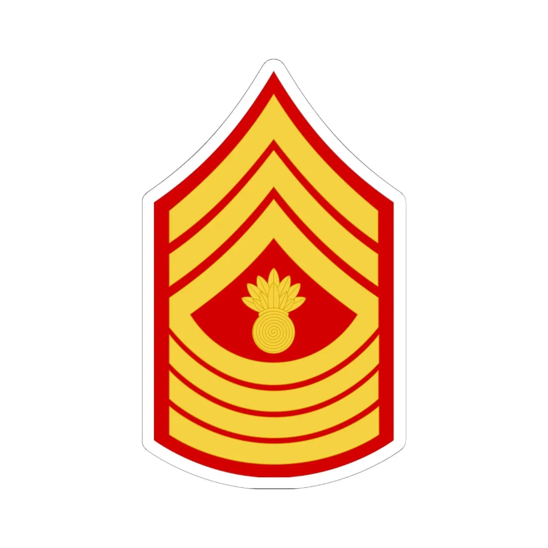 USMC E9 MGyS (United States) (Military Rank) STICKER Vinyl Kiss-Cut Decal 6 Inch White - The Sticker Space
