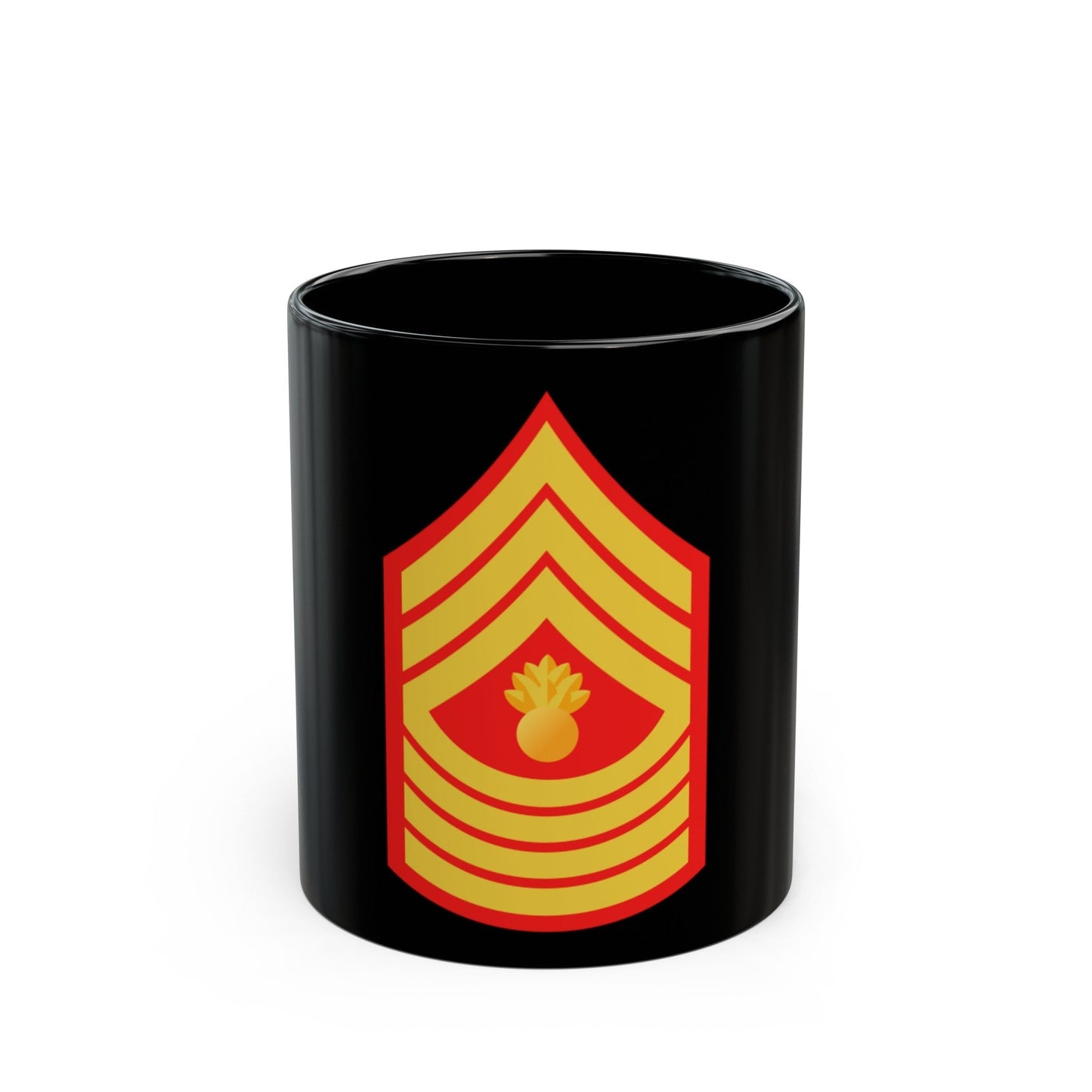 USMC E9 MGyS (USMC) Black Coffee Mug-11oz-The Sticker Space