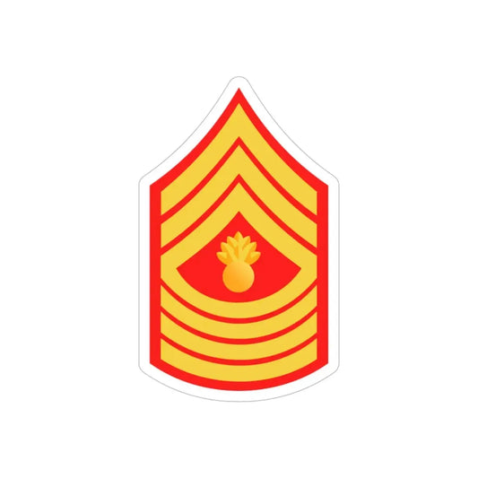 USMC E9 MGyS (USMC) REVERSE PRINT Transparent Die-Cut STICKER 6 Inch Die-Cut Transparent - The Sticker Space