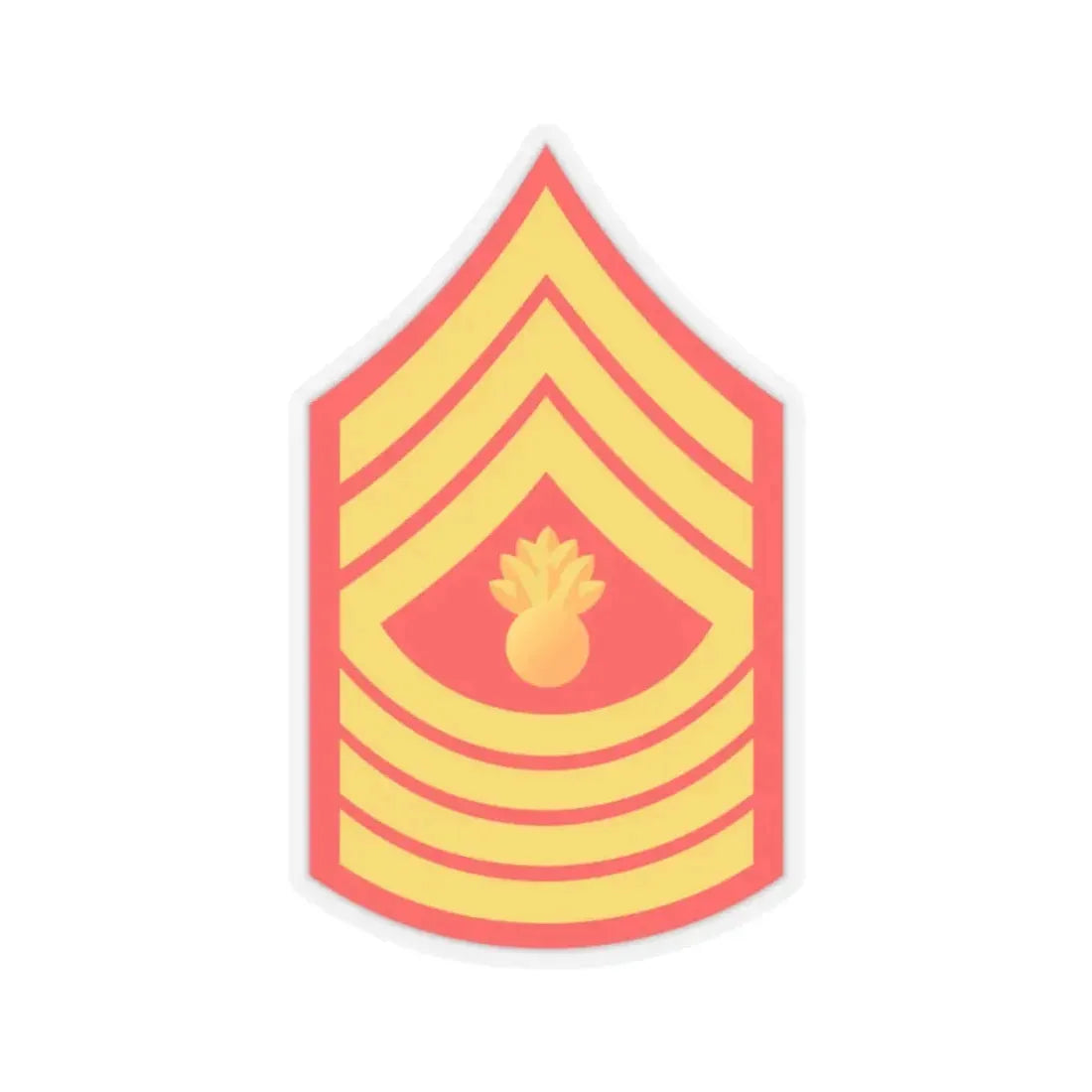 USMC E9 MGyS (USMC) STICKER Vinyl Kiss-Cut Decal 4 Inch Transparent - The Sticker Space