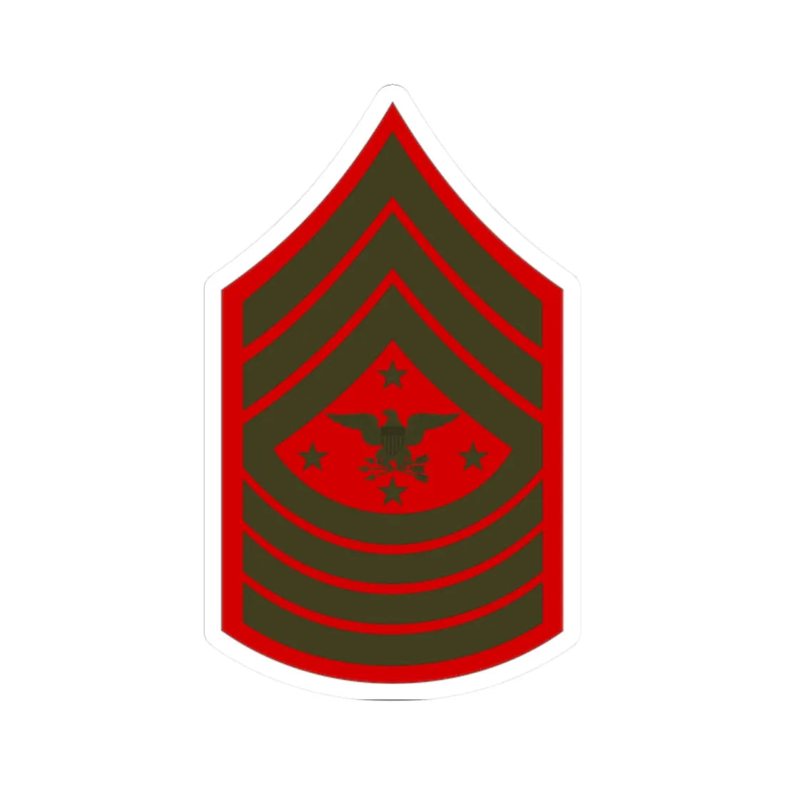 USMC E9 SEAC Service (United States) (Military Rank) STICKER Vinyl Kiss-Cut Decal 2 Inch White - The Sticker Space