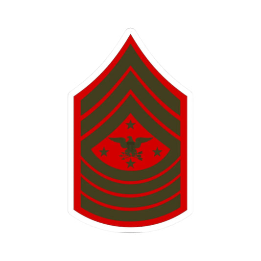 USMC E9 SEAC Service (United States) (Military Rank) STICKER Vinyl Kiss-Cut Decal 2 Inch White - The Sticker Space