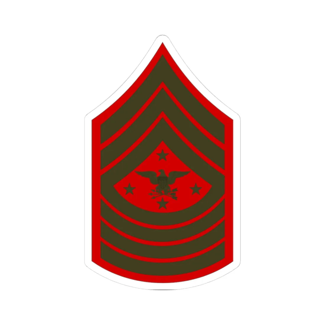 USMC E9 SEAC Service (United States) (Military Rank) STICKER Vinyl Kiss-Cut Decal 3 Inch White - The Sticker Space