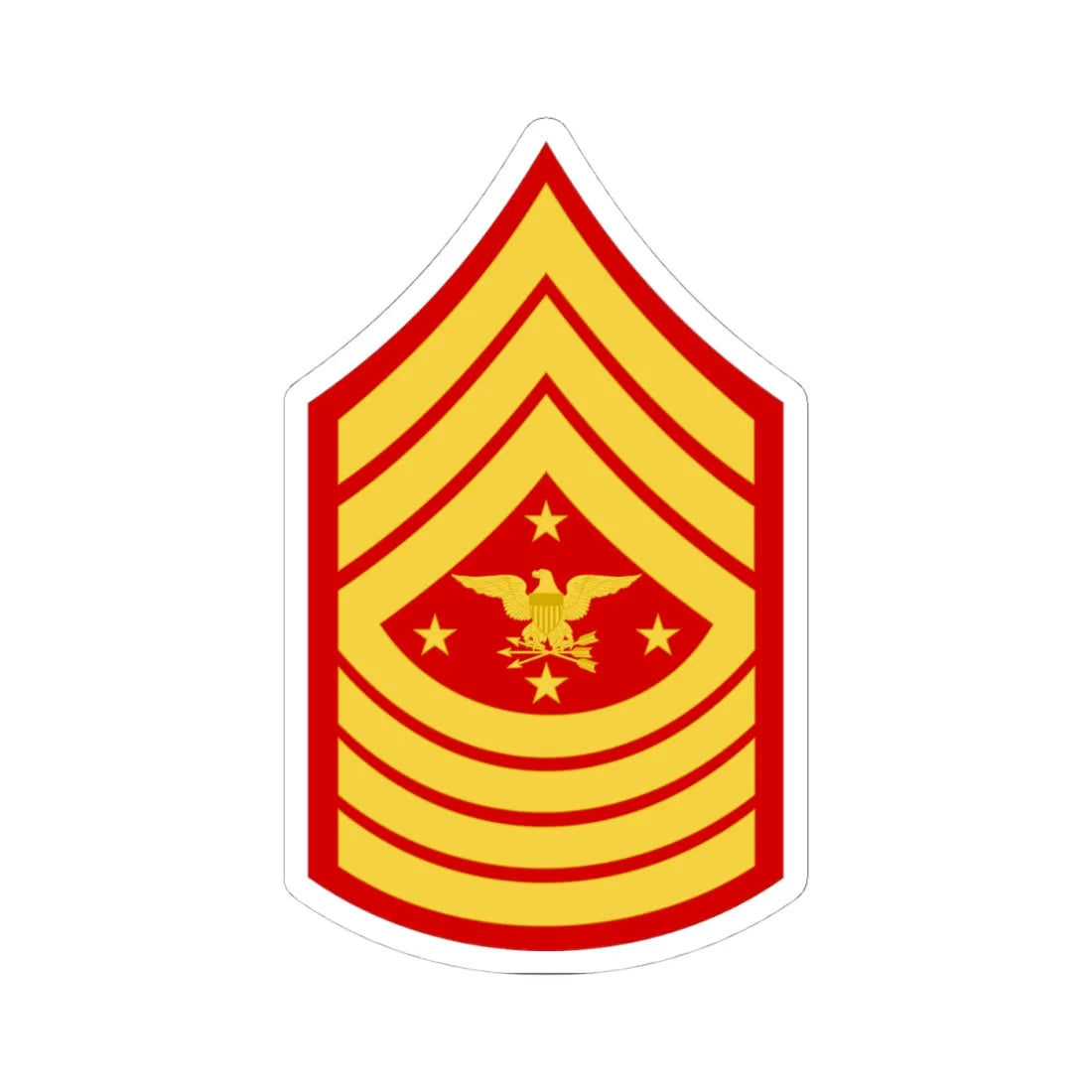 USMC E9 SEAC (United States) (Military Rank) STICKER Vinyl Kiss-Cut Decal 4 Inch White - The Sticker Space