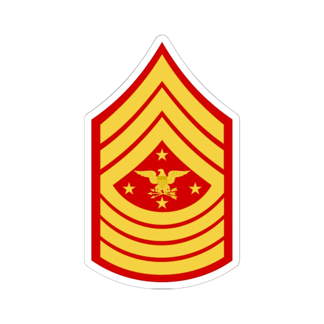 USMC E9 SEAC (United States) (Military Rank) STICKER Vinyl Kiss-Cut Decal 6 Inch White - The Sticker Space