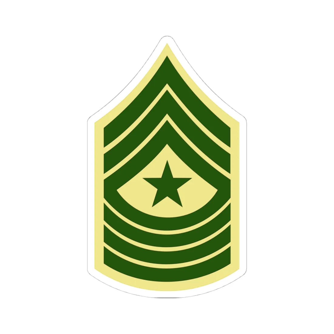 USMC E9 SGM Class C (United States) (Military Rank) STICKER Vinyl Kiss-Cut Decal 4 Inch White - The Sticker Space