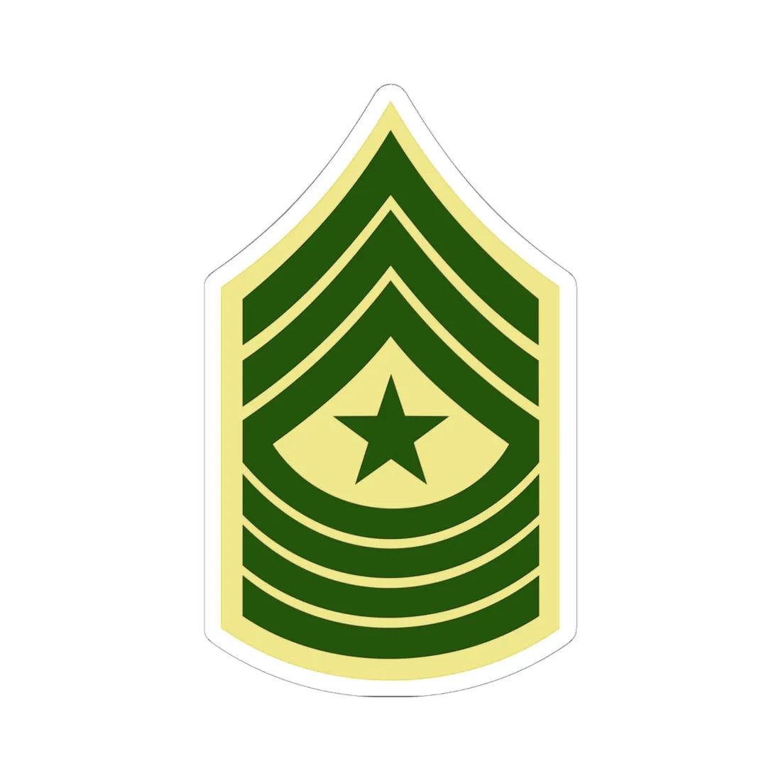 USMC E9 SGM Class C (United States) (Military Rank) STICKER Vinyl Kiss-Cut Decal 6 Inch White - The Sticker Space