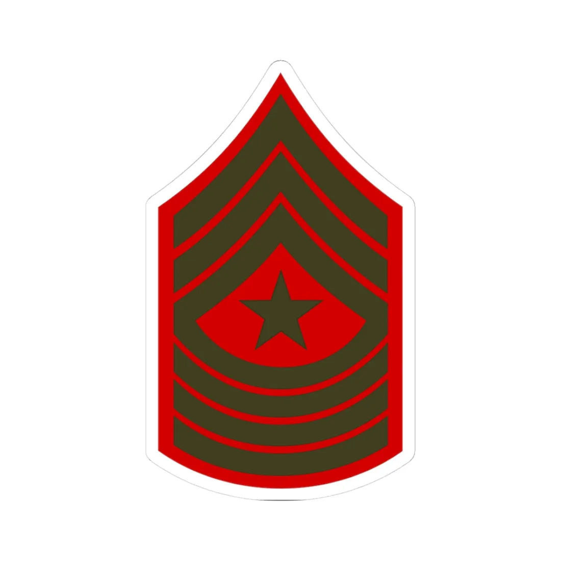 USMC E9 SGM Service (United States) (Military Rank) STICKER Vinyl Kiss-Cut Decal 3 Inch White - The Sticker Space