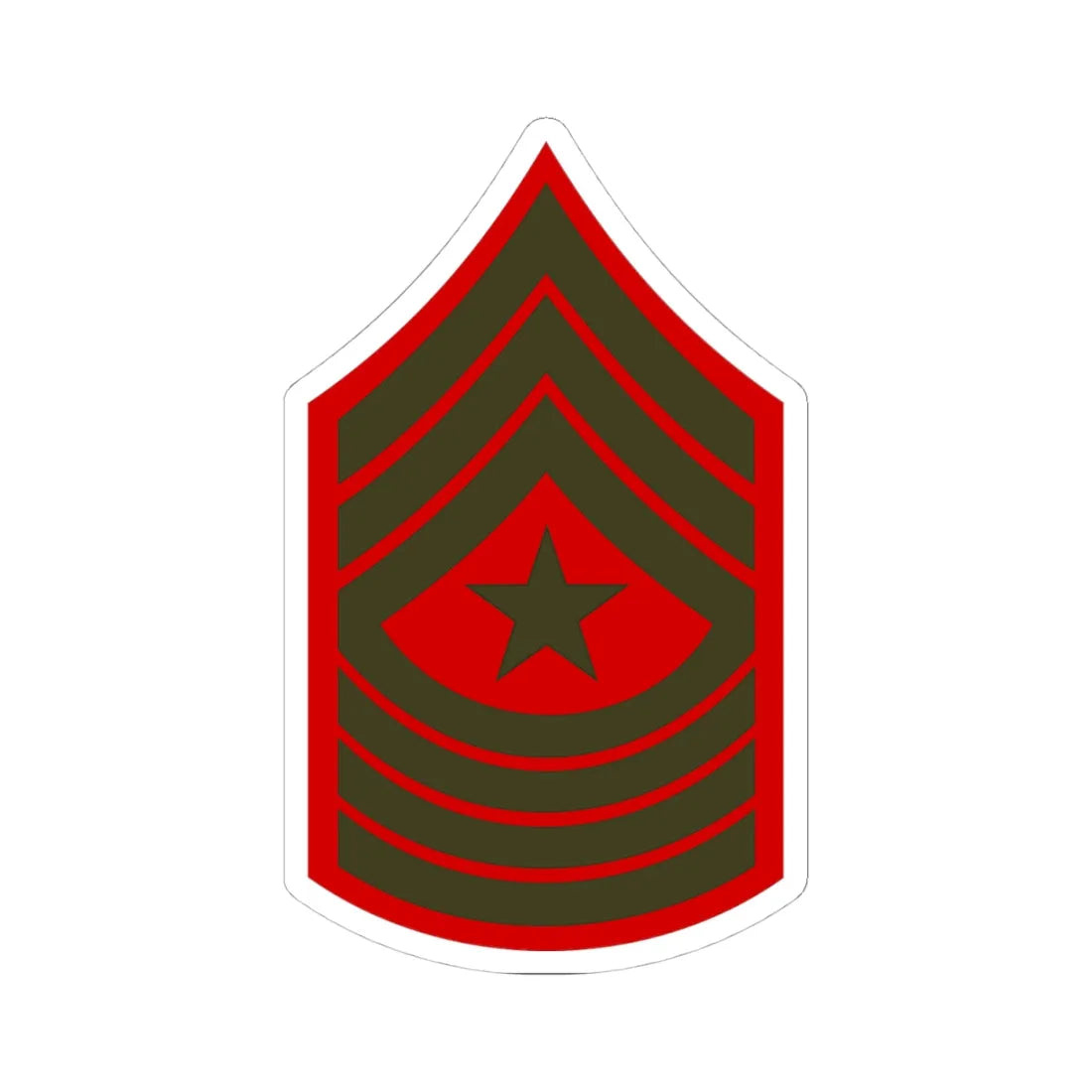 USMC E9 SGM Service (United States) (Military Rank) STICKER Vinyl Kiss-Cut Decal 4 Inch White - The Sticker Space