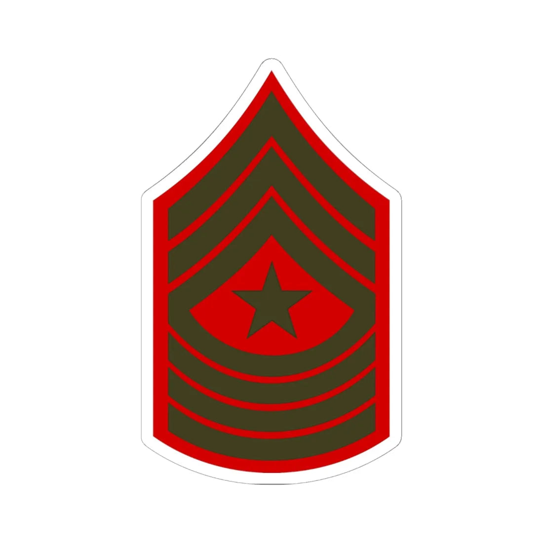 USMC E9 SGM Service (United States) (Military Rank) STICKER Vinyl Kiss-Cut Decal 6 Inch White - The Sticker Space