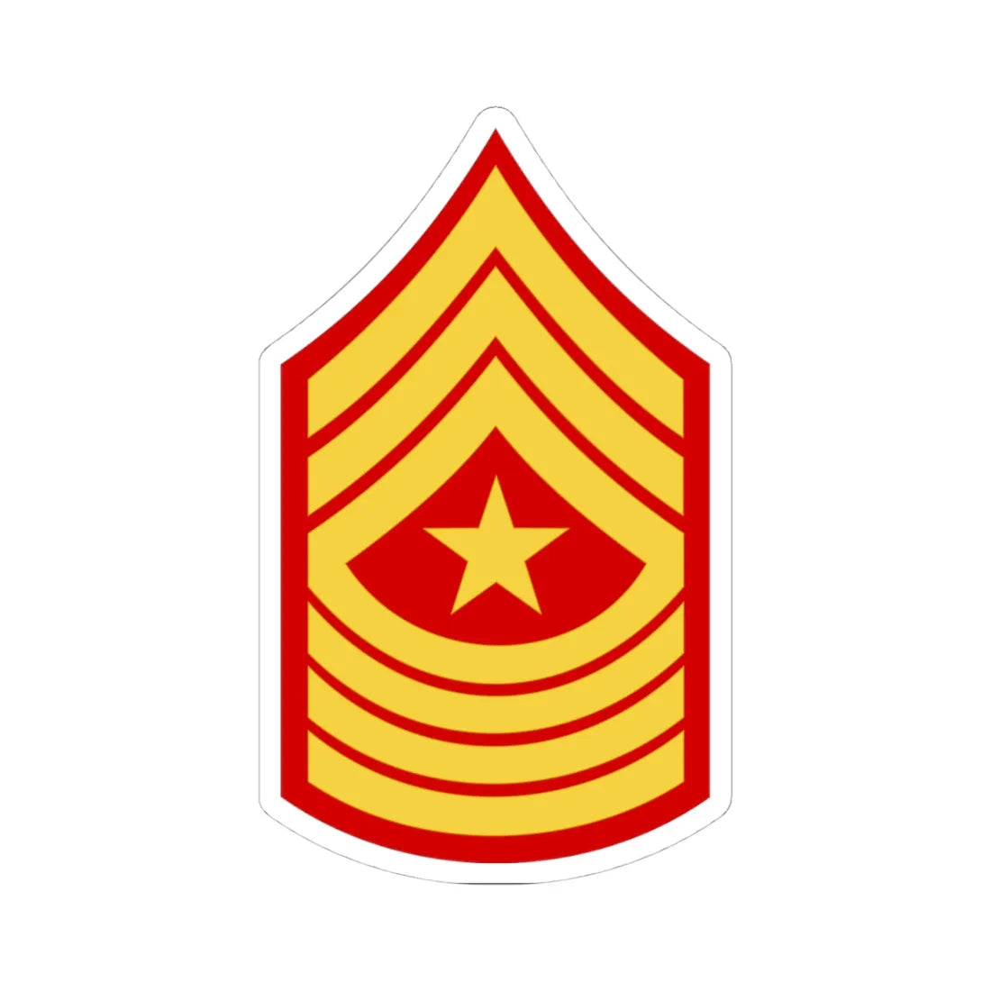 USMC E9 SGM (United States) (Military Rank) STICKER Vinyl Kiss-Cut Decal 4 Inch White - The Sticker Space