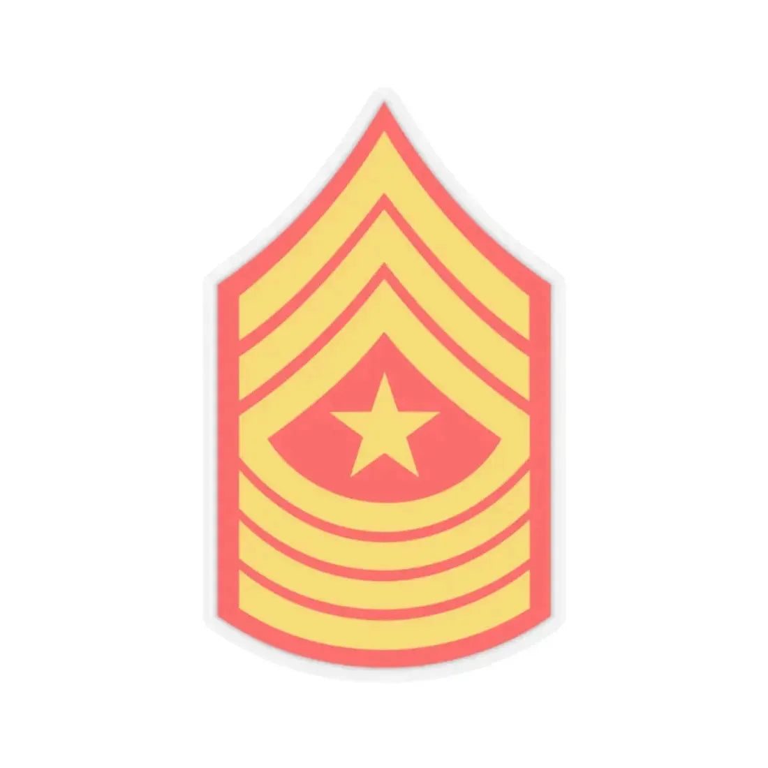 USMC E9 SGM (USMC) STICKER Vinyl Kiss-Cut Decal 2 Inch Transparent - The Sticker Space