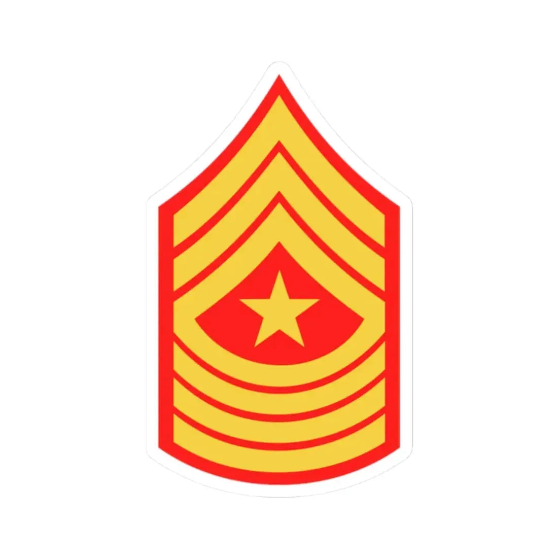 USMC E9 SGM (USMC) STICKER Vinyl Kiss-Cut Decal 2 Inch White - The Sticker Space