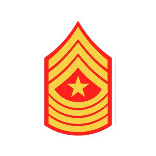 USMC E9 SGM (USMC) STICKER Vinyl Kiss-Cut Decal 2 Inch White - The Sticker Space