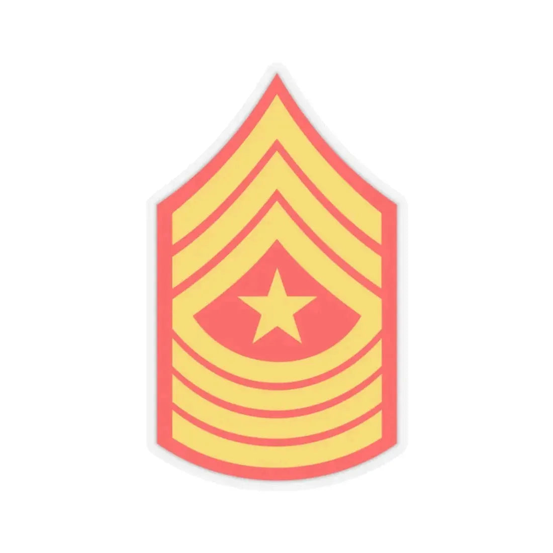 USMC E9 SGM (USMC) STICKER Vinyl Kiss-Cut Decal 3 Inch Transparent - The Sticker Space