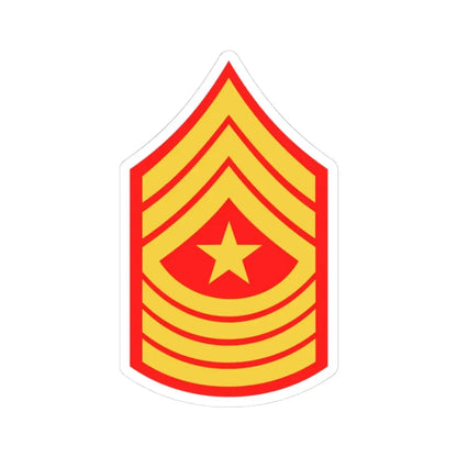 USMC E9 SGM (USMC) STICKER Vinyl Kiss-Cut Decal 3 Inch White - The Sticker Space