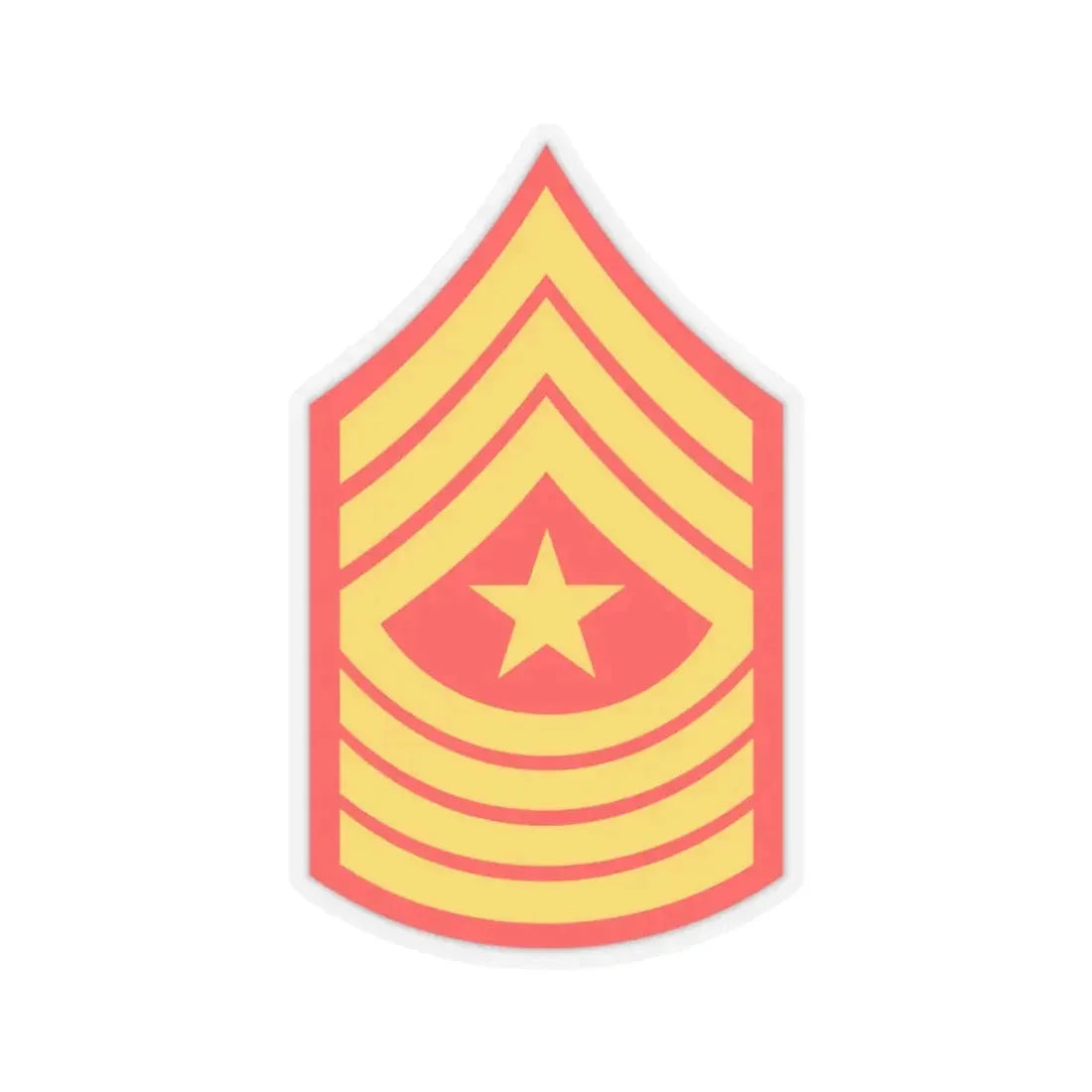 USMC E9 SGM (USMC) STICKER Vinyl Kiss-Cut Decal 4 Inch Transparent - The Sticker Space