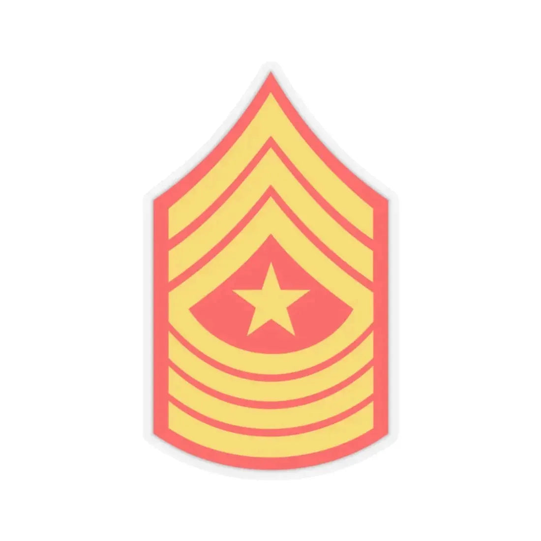 USMC E9 SGM (USMC) STICKER Vinyl Kiss-Cut Decal 6 Inch Transparent - The Sticker Space