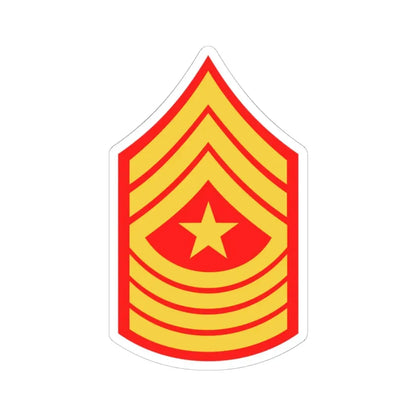 USMC E9 SGM (USMC) STICKER Vinyl Kiss-Cut Decal 6 Inch White - The Sticker Space