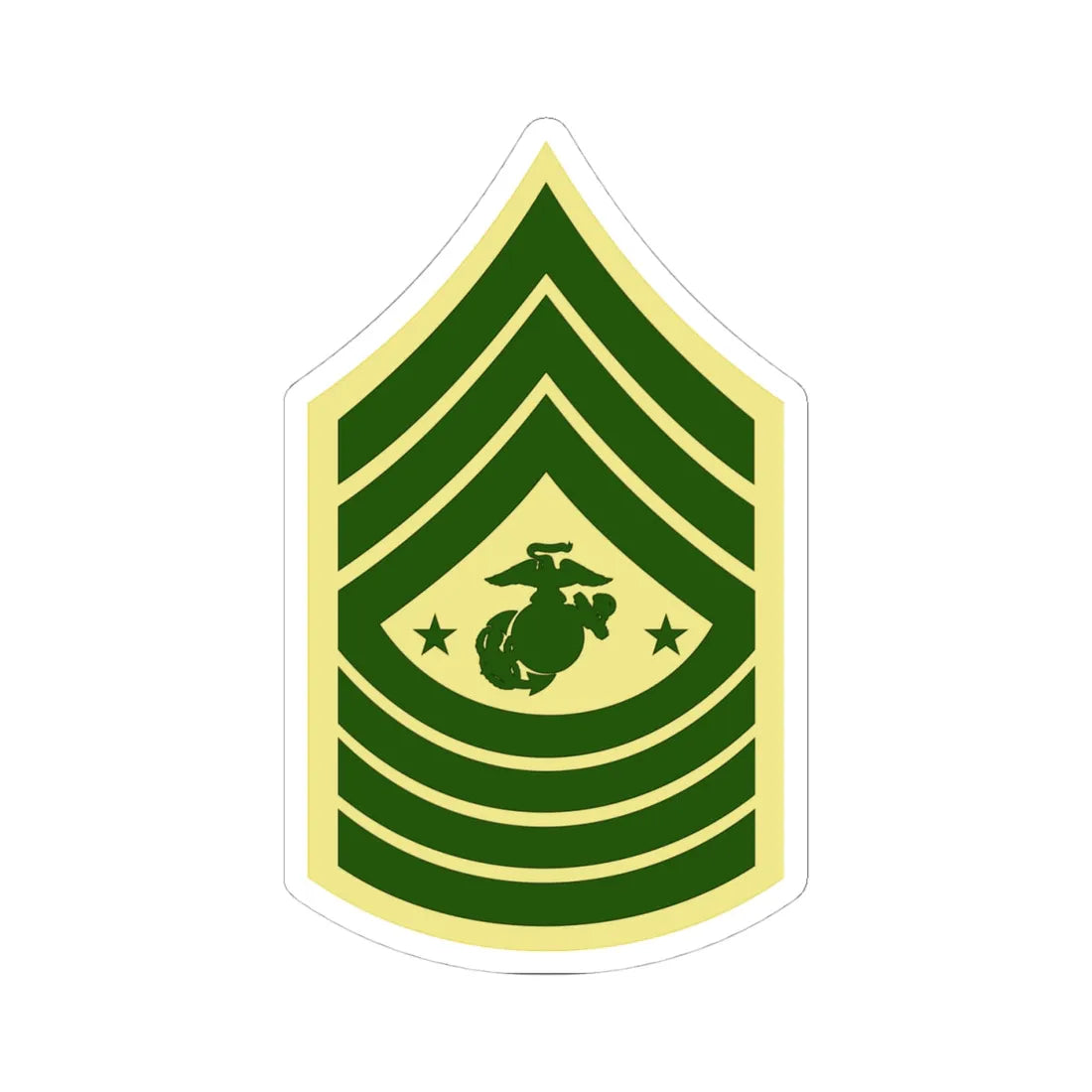 USMC E9 SGMMC Class C (United States) (Military Rank) STICKER Vinyl Kiss-Cut Decal 4 Inch White - The Sticker Space