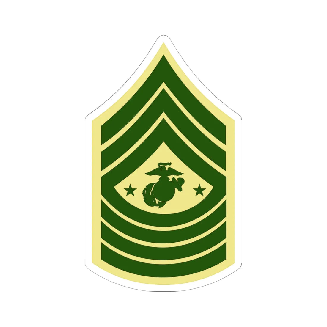 USMC E9 SGMMC Class C (United States) (Military Rank) STICKER Vinyl Kiss-Cut Decal 6 Inch White - The Sticker Space