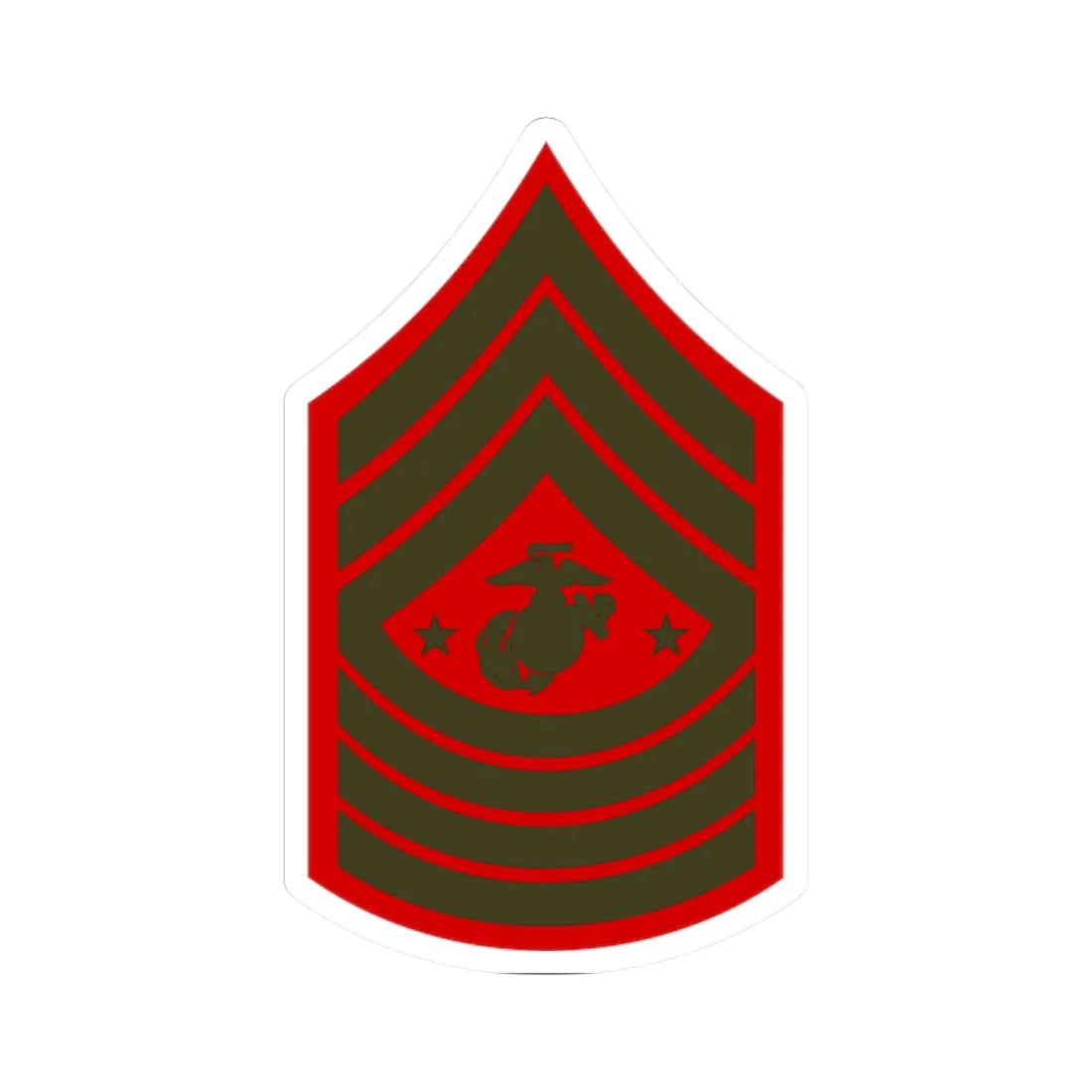 USMC E9 SGMMC Service (United States) (Military Rank) STICKER Vinyl Kiss-Cut Decal 2 Inch White - The Sticker Space